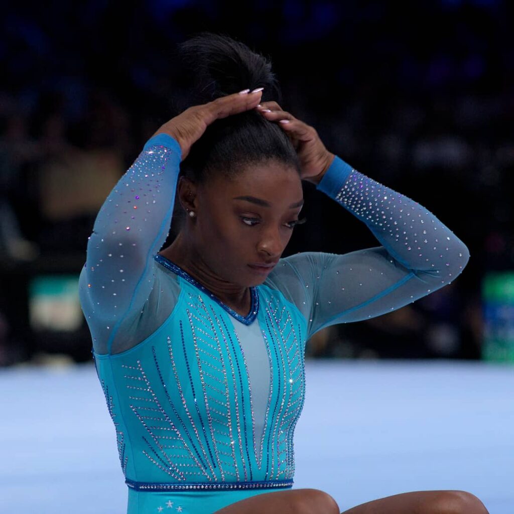 Simone Biles shares concerning tearful..